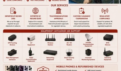 Importer of Record IOR Services in Lebanon for Telecom & Electronic Equipment